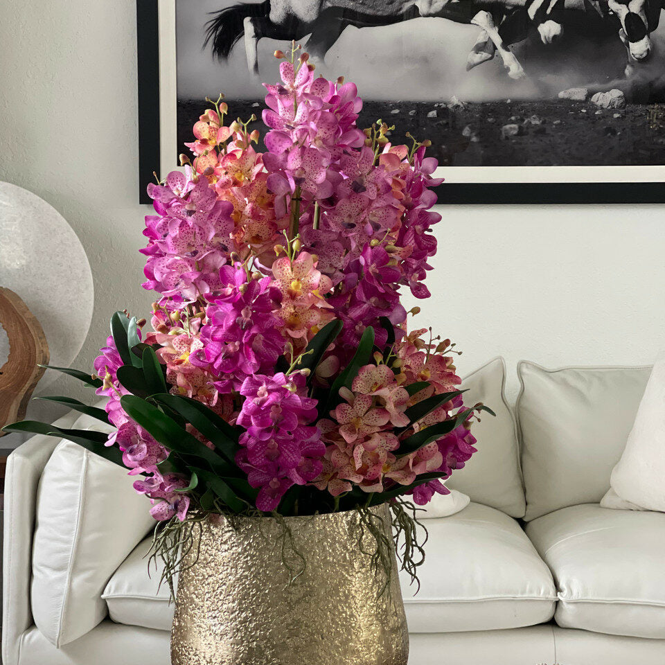 Large Delaney Bowl with Mixed Mokara Orchids – Evervale