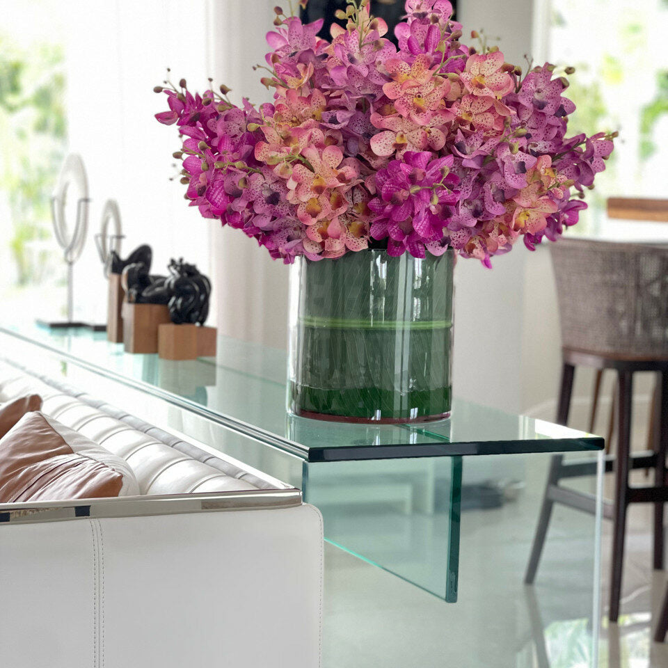 Mixed Mokara Orchids in Large Rota Cylinder – Evervale