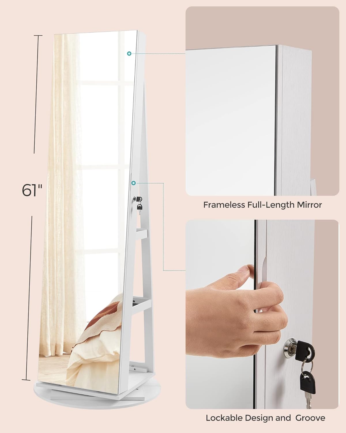 Mirror with Shelf and Jewelry Box – Evervale