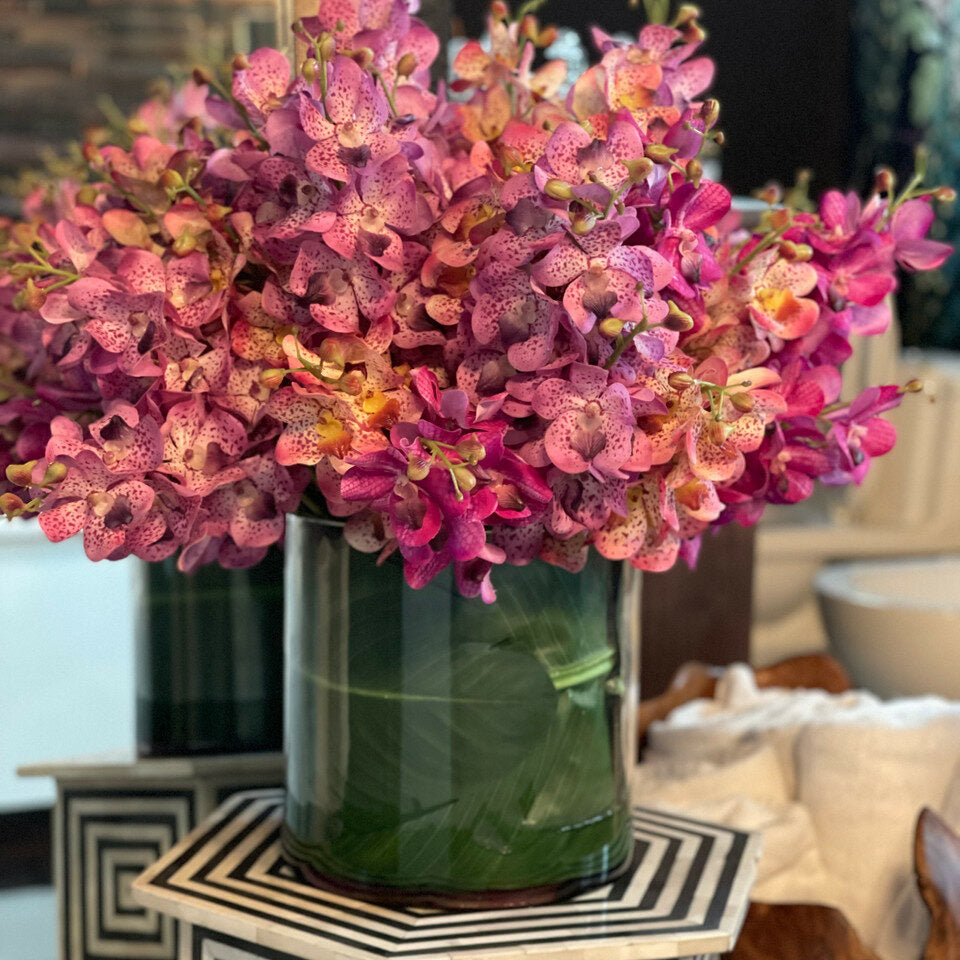Mixed Mokara Orchids in Large Rota Cylinder – Evervale