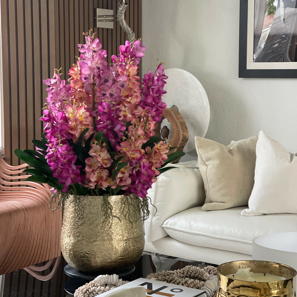 Large Delaney Bowl with Mixed Mokara Orchids – Evervale