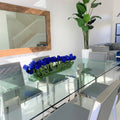 Modern Glass Vase with Blue Tulips – Evervale