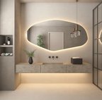 Irregular Organic Mirror with LED 2.10 m X 0.80 m – Evervale