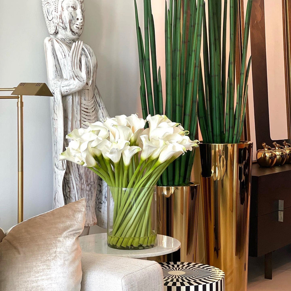 Calla Lilies in Glass Cylinder – Evervale