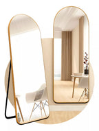 Large Pinterest Mirror with Support and Golden Frame – Evervale
