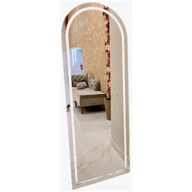 Oval LED Mirror Straight Base 180 × 90 Touch Screen – Evervale