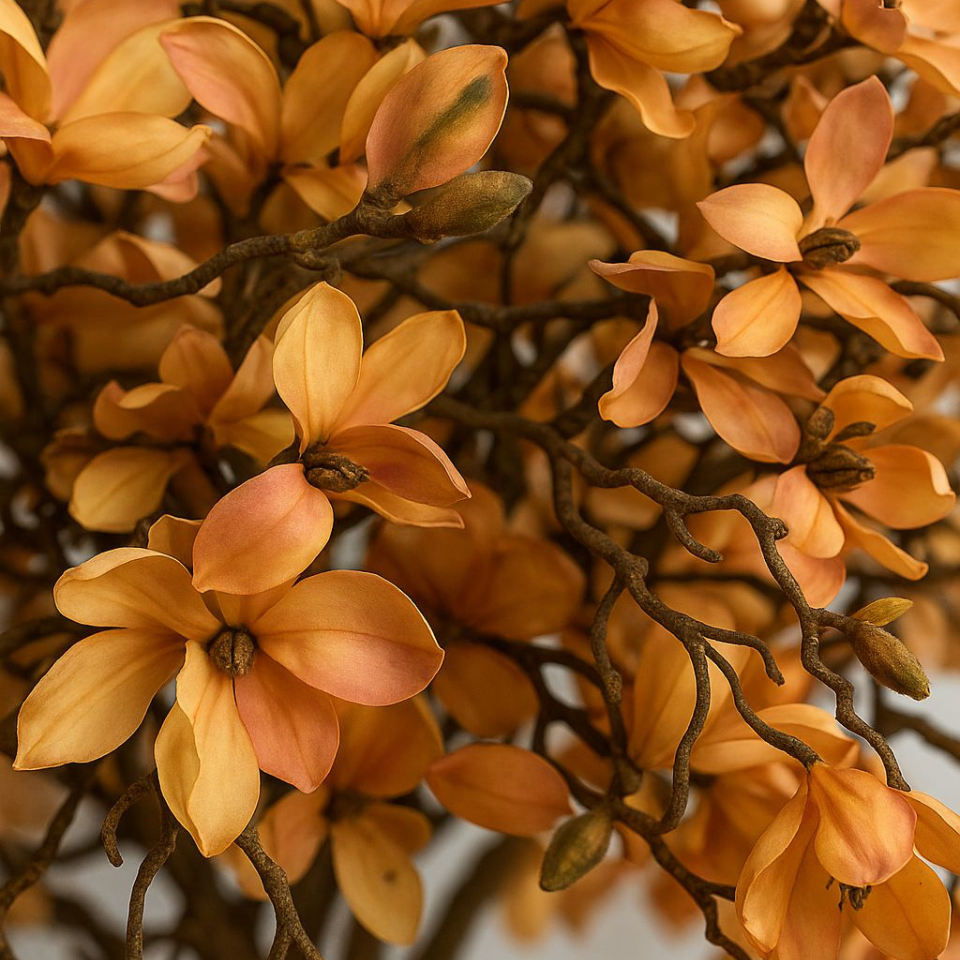 Beige Magnolia Tree in Pot St. Tr. Glossy White Release – Evervale