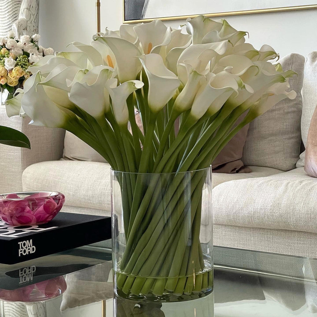 Calla Lilies in Glass Cylinder 10" – Evervale