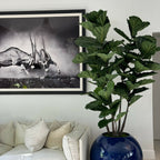 30" Blue Globe Vase with Fiddle Leaf Fig – Evervale