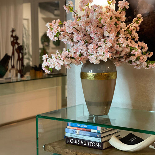 Aurelia Vase with pink cherry blossoms – Evervale