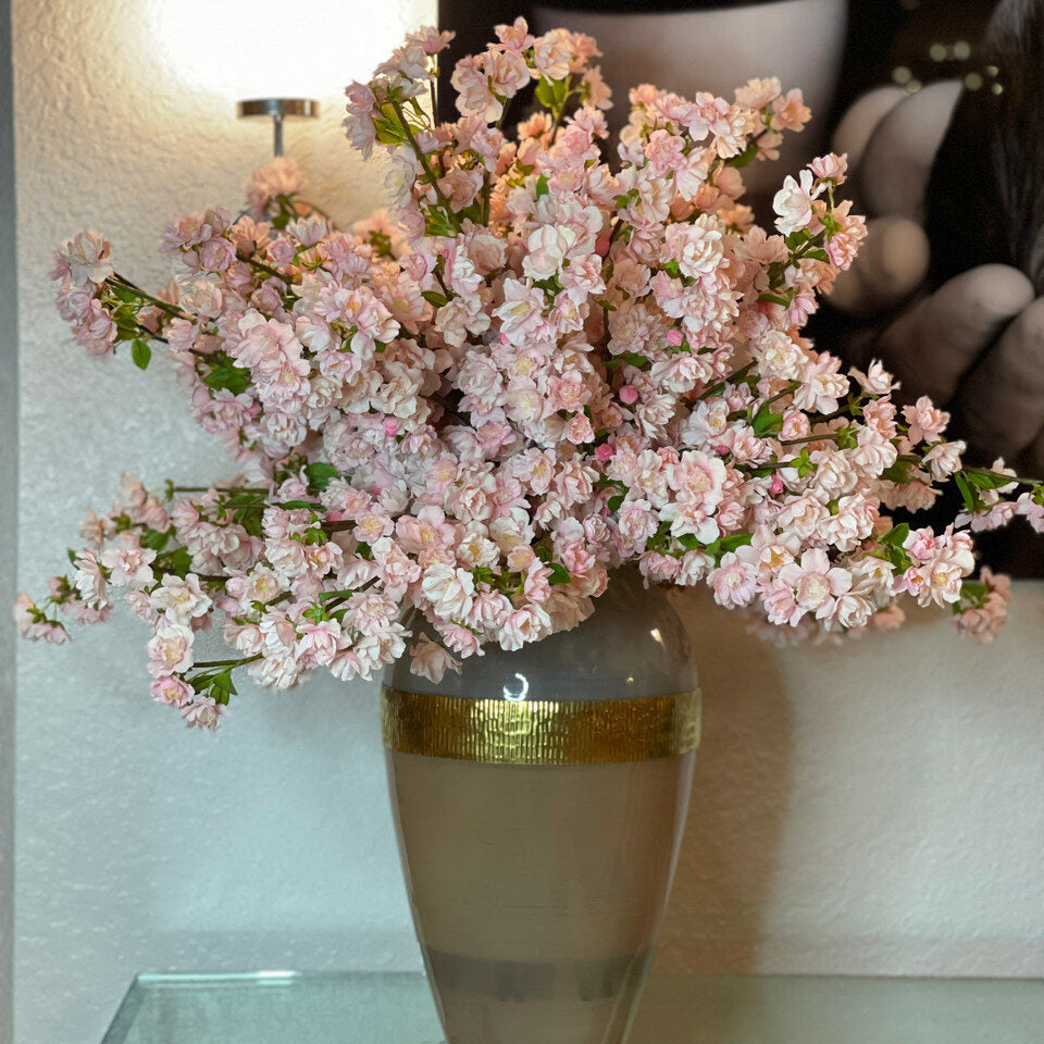 Aurelia Vase with pink cherry blossoms – Evervale