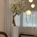 Matte Beige St. Tropez Vase with White Cherry Blossom Tree – Evervale