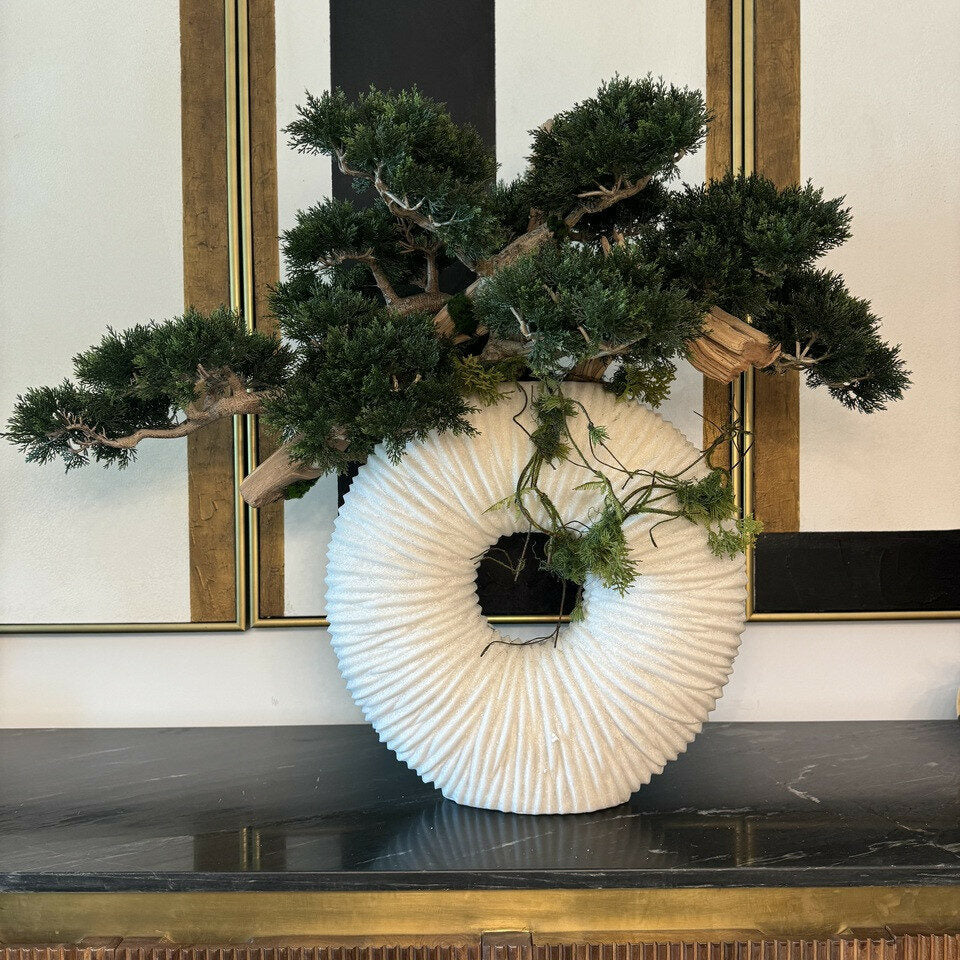 Large Eternity Vase with Hanging Bonsai and Driftwood – Evervale