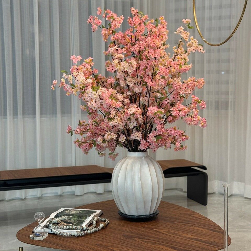 Astoria Vase with Pink Cherry Blossoms – Evervale