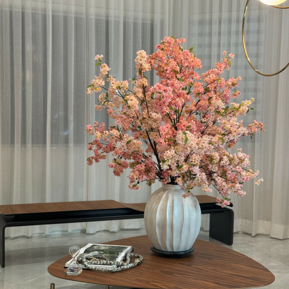 Astoria Vase with Pink Cherry Blossom – Evervale