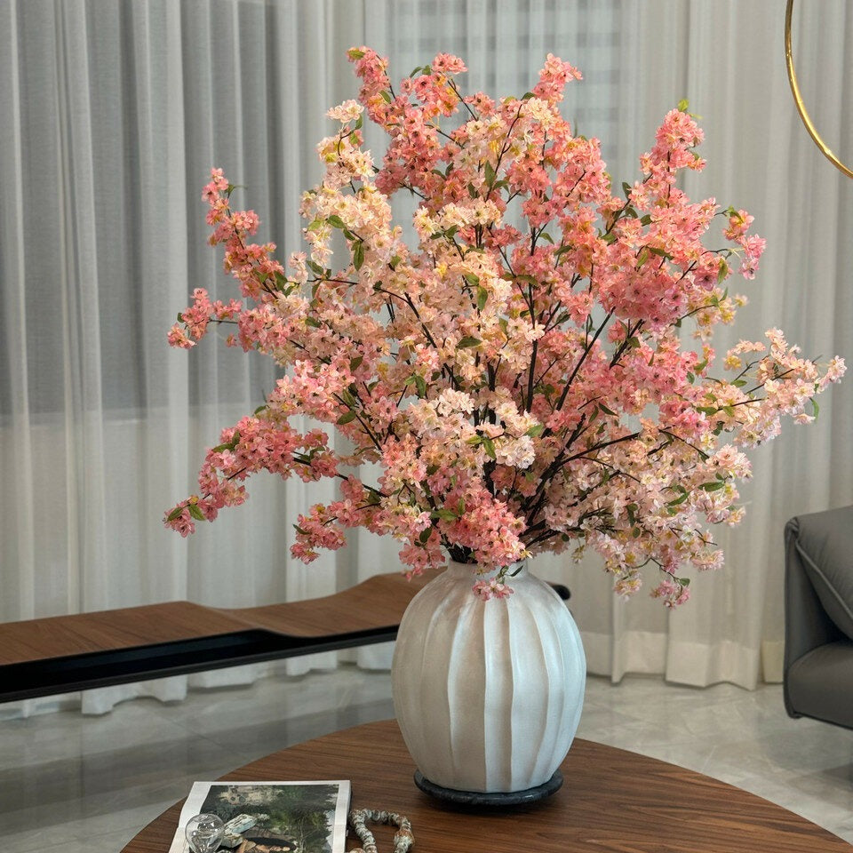 Astoria Vase with Pink Cherry Blossom – Evervale