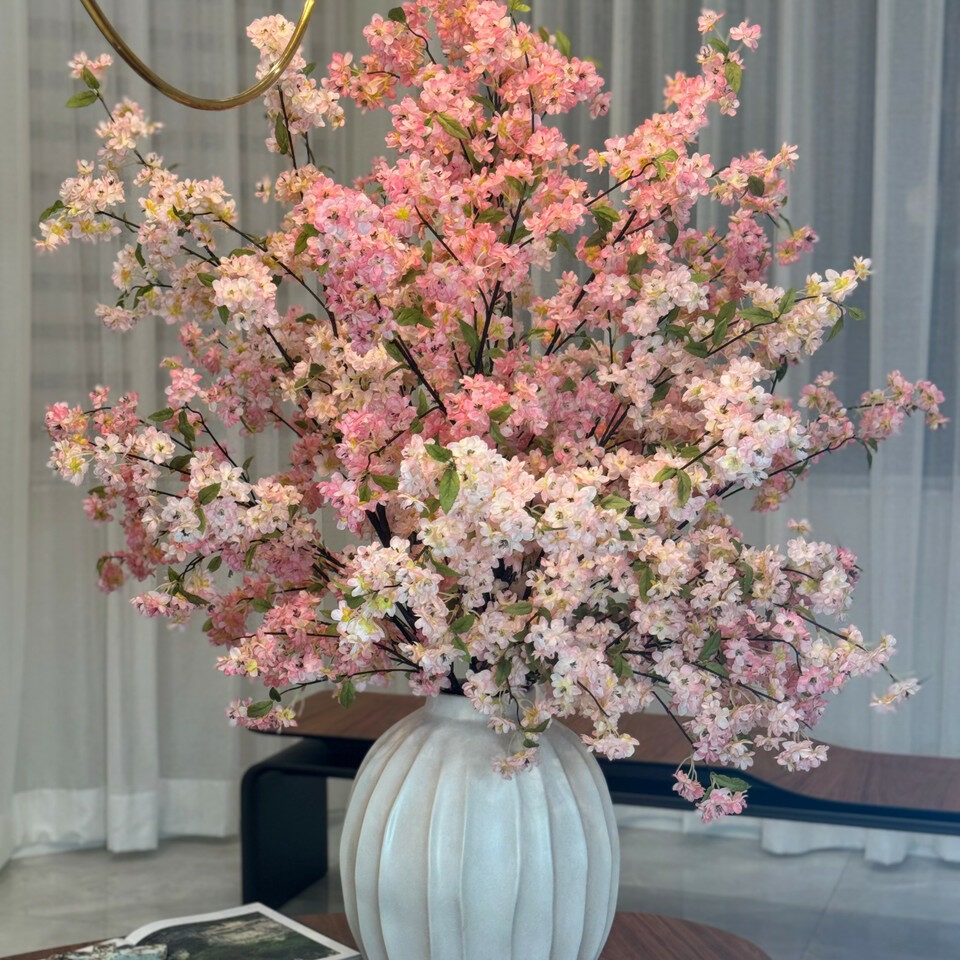 Astoria Vase with Pink Cherry Blossoms – Evervale
