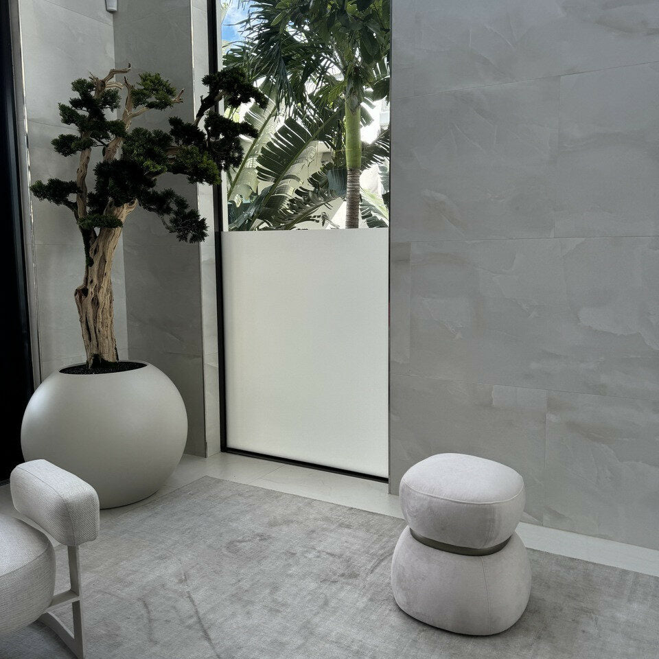 Bonsai Tree in Globe-Shaped Planter – 180 cm, Satin Beige – Evervale