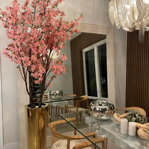 Large Cherry Blossom Tree in Gold Pot – Evervale