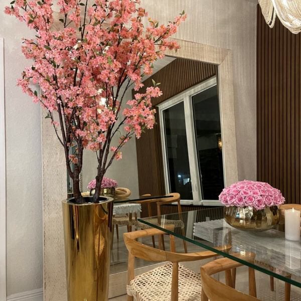 Large Cherry Blossom Tree in Gold Pot – Evervale
