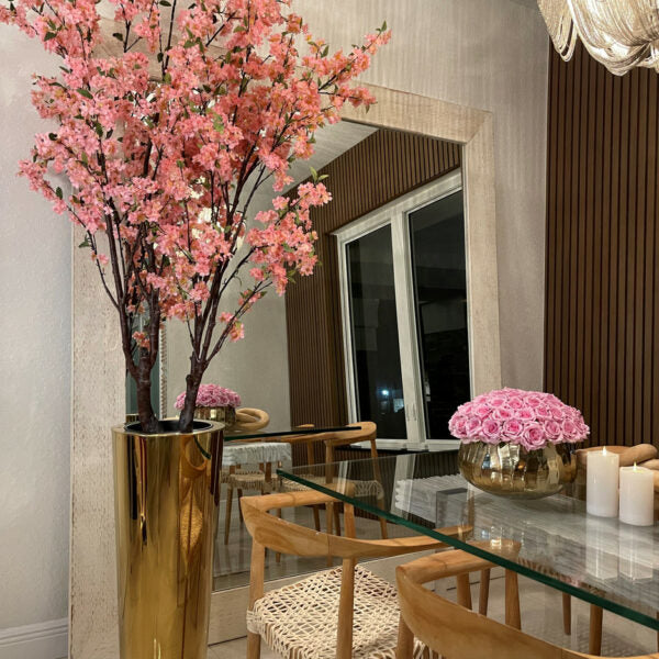 Large Cherry Blossom Tree in Gold Pot – Evervale