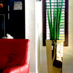 Golden Cube Planter with Snake Grass – Evervale