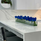 Modern Glass Vase with Blue Tulips – Evervale