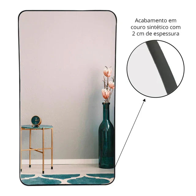 Full-Length Rectangular Mirror with Rounded Edges I 170 × 90 cm – Evervale