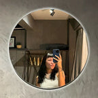 Slim Round Mirror with LED 60 × 60 – Evervale