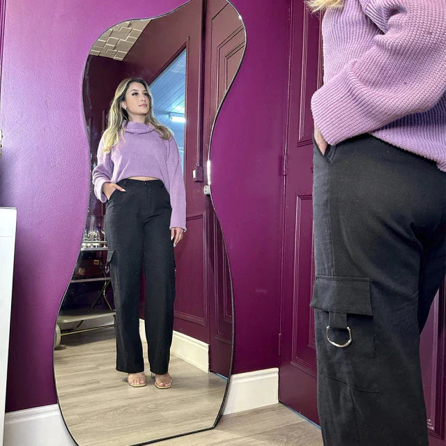 Full-Length Curved Mirror 170 × 70 cm – Evervale