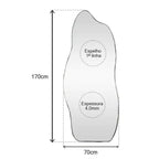 Full Body Fire Mirror 170 × 70 cm – Evervale