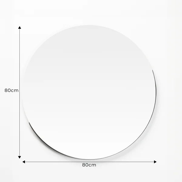 Round Mirror Giro 80 cm Black – Evervale