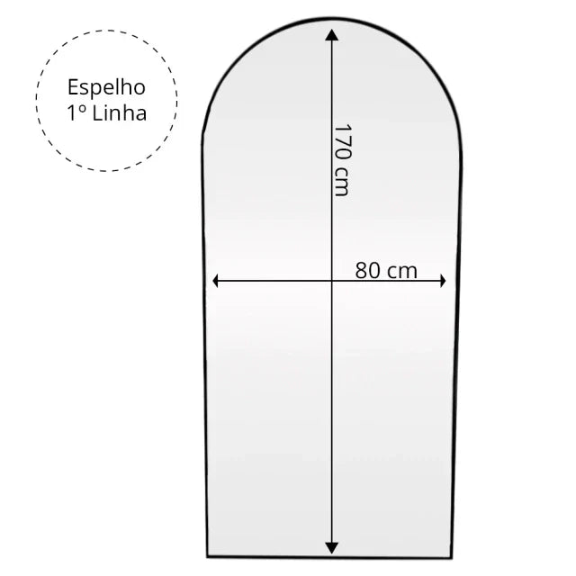 Full-Length Arch Mirror 170 × 80 cm – Evervale