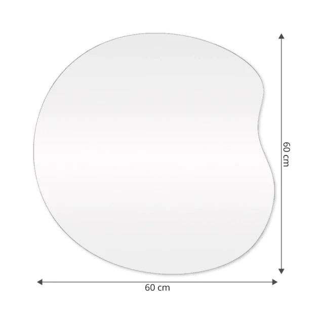 Organic Slim Mirror with LED 60 × 60 cm – Evervale
