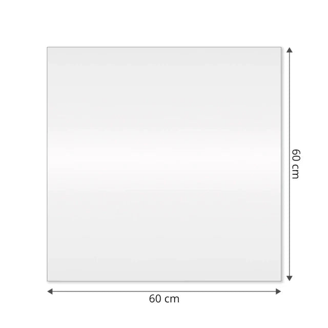 Slim Square Mirror with LED 60 × 60 cm – Evervale