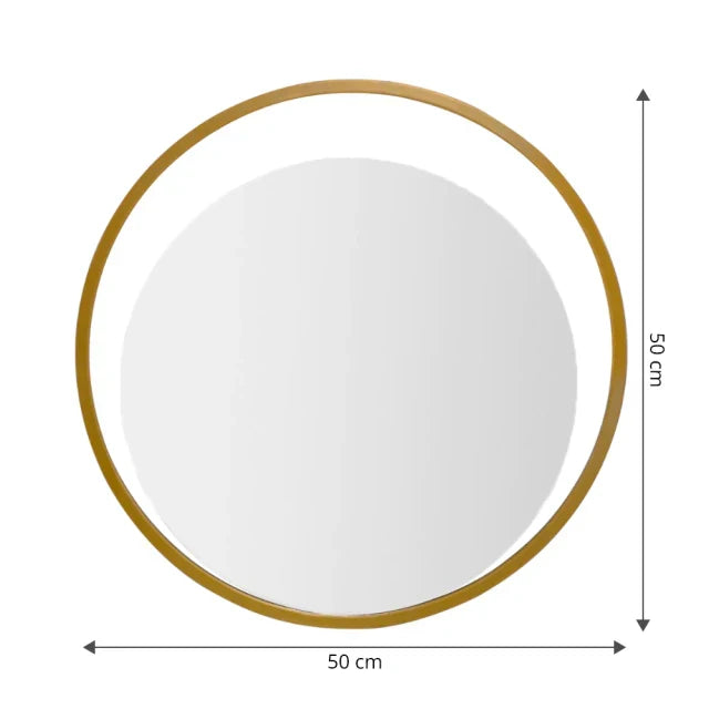 Glam Round Mirror 50 × 50 cm – Evervale
