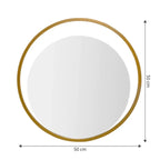 Glam Round Mirror 50 × 50 cm – Evervale
