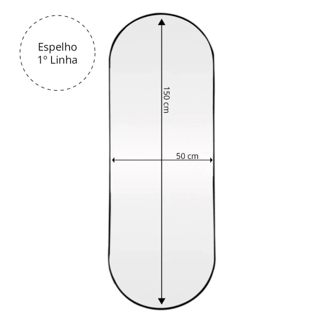 Pill Mirror III 150 × 50 cm – Evervale