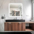 Slim Square Mirror with LED 60 × 60 cm – Evervale